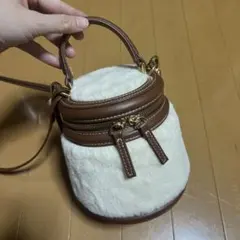 ZARA フェイクファーハンドバッグ