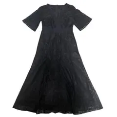 EMMEL REFINES 総レース ワンピース S 黒 フォーマル 結婚式