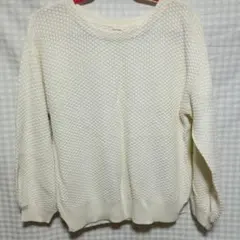 studio clip アイボリー ホワイト長袖ニット