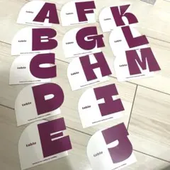 テーブルナンバー A〜Mセット 結婚式 DIY ウェディング装飾