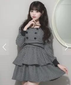 pium カットアウトバイカラーセットアップ ブラックチェック - メルカリ