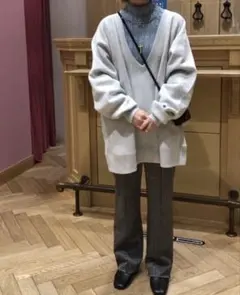 Ray beams グレー チェック柄 ワイドパンツ
