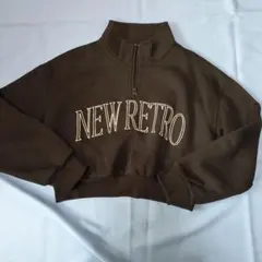 GU　ハーフジップ　NEW RETRO ハイネックトレーナー 黒