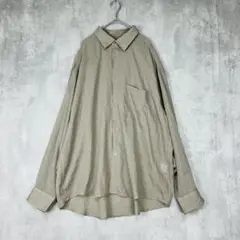 ナノユニバース　シャツ　長袖　グレージュ　薄手　ベージュ系　春夏秋