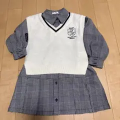 ALGY チェック柄 シャツワンピース 120