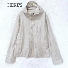ヒアーズ　マウンテンパーカー　ジャケット　M ベージュ　フーディ　長袖　シンプルのサムネイル