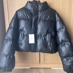 ミームセレクト フェイクレザーショートダウンジャケット