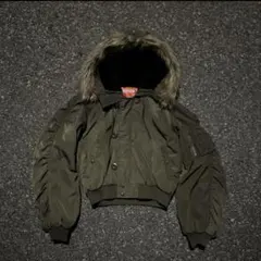 N-2B flight jacket khaki 短丈 ファージャケット