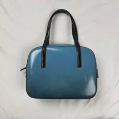 PRADA プラダ　グラデーションエナメルバッグ　ブルー