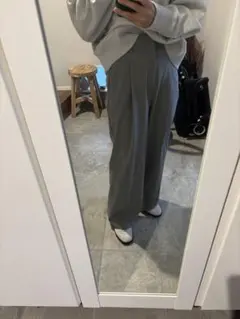 グレー ワイドパンツ Sサイズ　無印良品