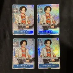 【匿名配送】 エース 最強ジャンプ ワンピースカード 4枚