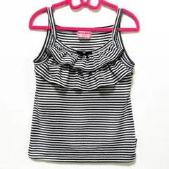 mezzo piano ストライプ フリル キャミソール 140