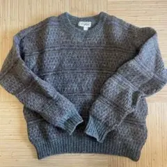 vintage ニット　ブラウン　グレー