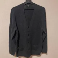 未使用に近い ユニクロ プレミアムラムVネックカーディガン