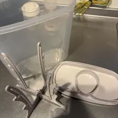 ピジョン 水切りスタンド付き 消毒ケース ミルクポンセット