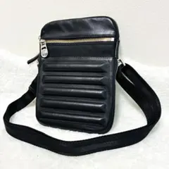 【希少】DIESEL ブラック ショルダーバッグ レザー ナイロン