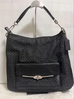 美品✨【COACH】コーチ　オプアート　クロコ型押し ショルダーバッグ