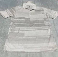 【UNIQLO】 ストライプ柄 ポロシャツ Mサイズ