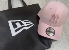 ニューエラ 9FORTYRHINESTONE ニューヨークヤンキース ピンク