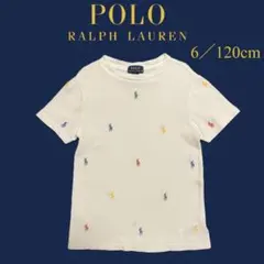 Ralph Lauren ポニー総柄 半袖Tシャツ ６・120cm