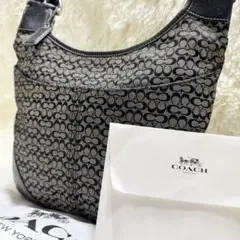 コーチ 6386 ショルダーバッグ ブラック キャンバス シグネチャー