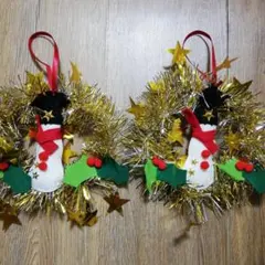 クリスマスリース クリスマス飾り オーナメント 壁飾り 2個セット