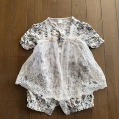 カバーオール　レース　Cottoli 50-60cm 5分袖　女の子