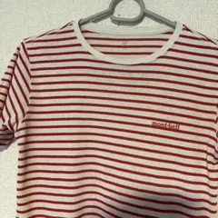 mont-bell 赤白ストライプ Tシャツ 160