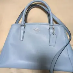 COACH ミネッタ ハンドバッグ 2way ショルダーバッグ ライトブルー 