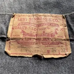 希少【80s】Levi's 505 USA製 ハチマル 先染めブラック W34