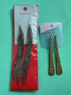 フリンジとハンマードイヤリングセット