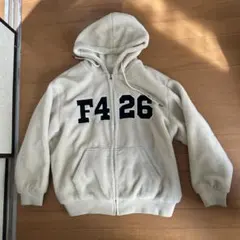 F4 26 レディース パーカー フリース 裏起毛 ホワイト M