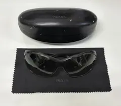ケース付】PRADA サングラス ブラック バタフライ ラップアラウンド