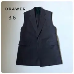 Drawer　ドゥロワー　ウールコットンジレ　ロング　ベスト　36のサムネイル