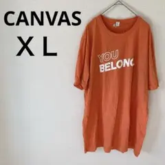 一点もの✨　CANVAS 【ＸＬ】 オレンジ Tシャツ 半袖　レディース　夏