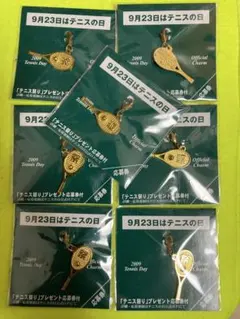 テニスラケット　キーホルダー　9月23日はテニスの日　7パック