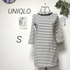 12468 UNIQLO ユニクロ ボーダーチュニックワンピース S