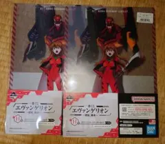 一番くじ　エヴァンゲリオン　アスカ　クリアファイル・ステッカー　２枚セット