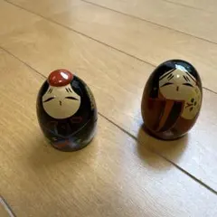 伝統工芸品 卵型 こけし 2体セットのサムネイル