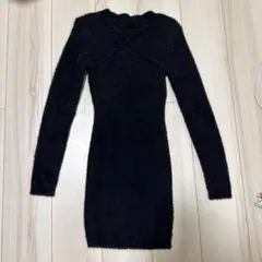 GRL ニットワンピース ブラック 長袖