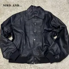 【美品✨現行】NICO AND...　フェイクレザー　ブルゾン　ブラック　M