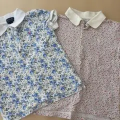 花柄ポロシャツ