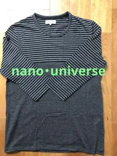 nano・universe   ナノユニバース　ボーダー　カットソー　Ｌ