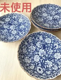 未使用　銘々皿　中皿　輪花唐草　たち吉　レトロ