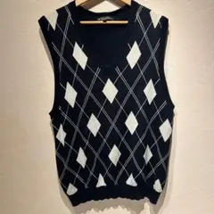 Brooks Brothers ニットベスト M アーガイル ネイビー メンズ