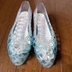 サンリオ シナモロール ビニールサンダル 20cm クリアブルー キラキラのサムネイル