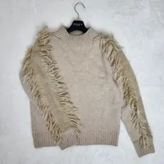 【新品級】iliann loeb フリンジハイネックニット モヘヤ ウール 高級