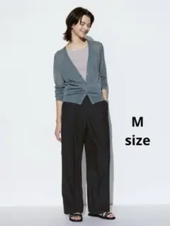 UNIQLO ウルトラストレッチエアリズムワイドパンツ　ブラック　Mサイズ