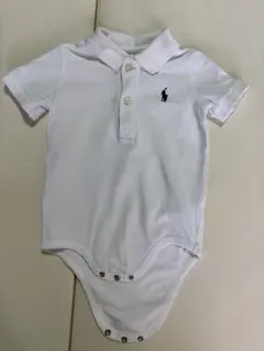ホワイト ポロシャツロンパース　POLO