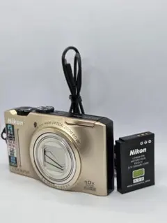 美品・スマホ転送OK】ニコン Nikon COOLPIX S8100 ゴールド - メルカリ